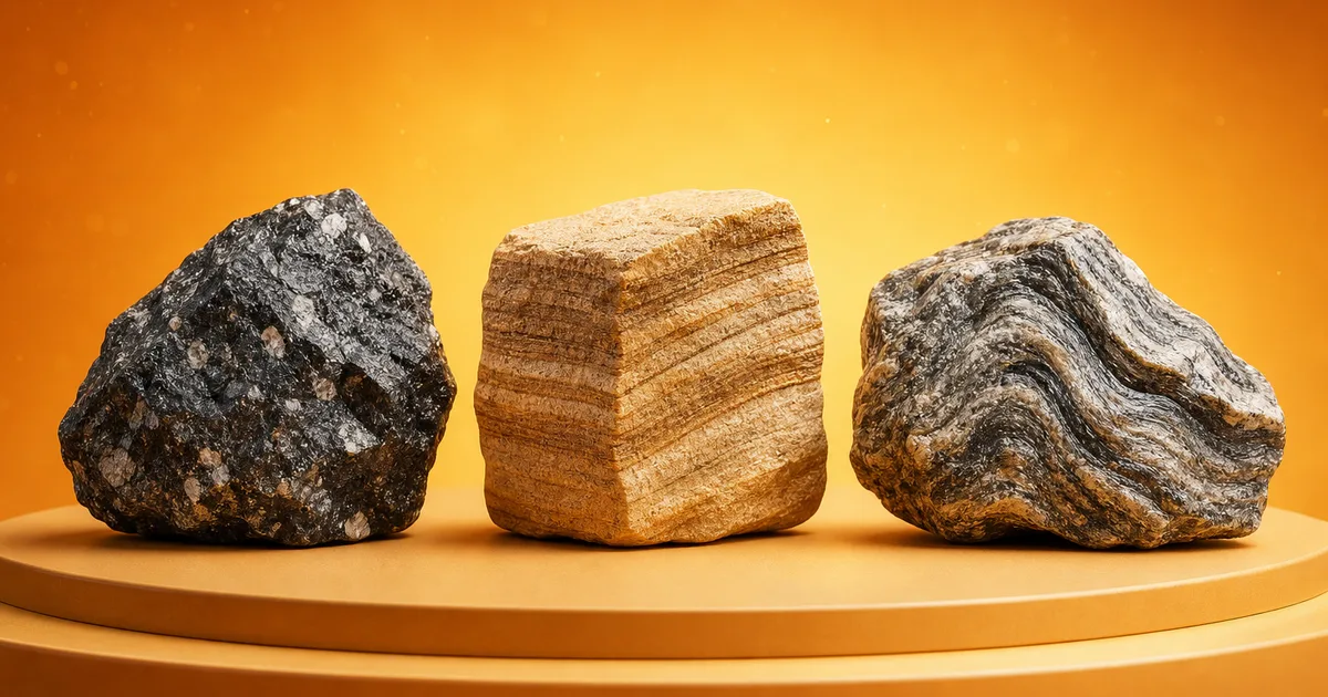 The 3 types of rocks